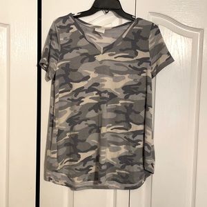 Small Sew in Love camo tee. Boutique shirt